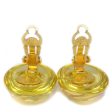 CHANEL 1990 Clear Ball CC Earrings Gold Clip-On 25 88058 on Sale