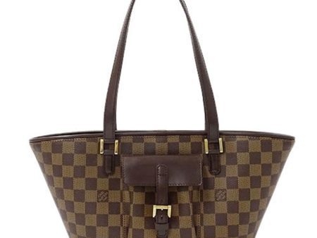 Louis Vuitton Bag Damier Women s Tote Shoulder Manosque PM N51121 Brown For Sale