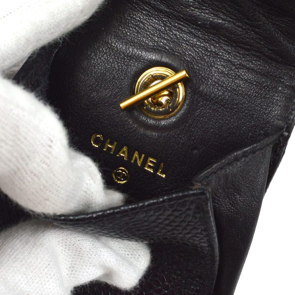 CHANEL 1990s Belt with Multi Bags Black Caviar #80 87907 Supply