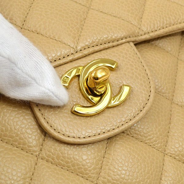 CHANEL  Beige Caviar Pocket Camera Bag Large 92578 Online now