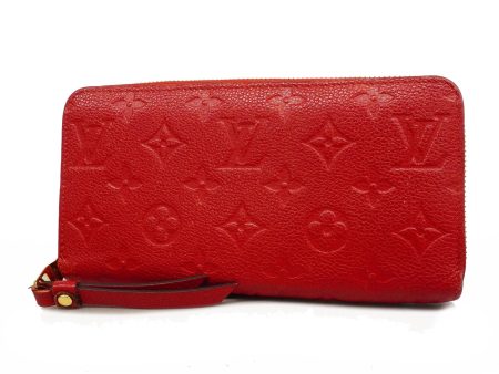 Louis Vuitton Monogram Empreinte Zippy Wallet M60737 Women s Long Wallet (bi-fold) Cerise For Sale