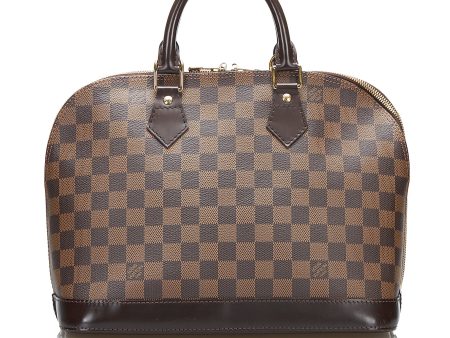 Louis Vuitton Damier Ebene Alma PM Handbag For Sale