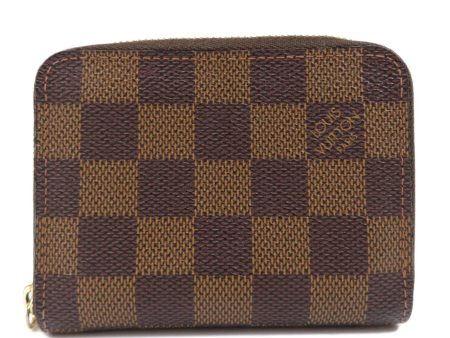 Louis Vuitton N63070 Zippy Coin Purse Damier Ebene Case Canvas Ladies Cheap