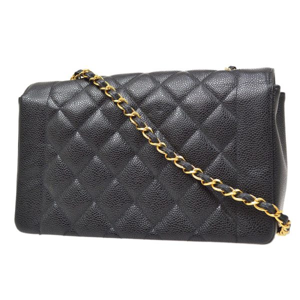 CHANEL  Black Caviar Diana Medium 92117 Hot on Sale