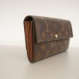 Louis Vuitton Monogram Portofeuil Sara M61734 Men,Women,Unisex Long Wallet (bi-fold) For Cheap