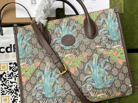 Gucci Tiger GG Medium Tote Bag Online