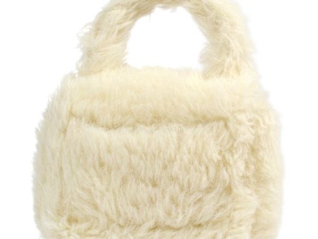 CHANEL * 1994 Classic Flap Handbag Mini White Fur 97352 Sale