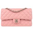 CHANEL * 2004-2005 Classic Double Flap Medium SHW Pink Caviar 88214 Cheap