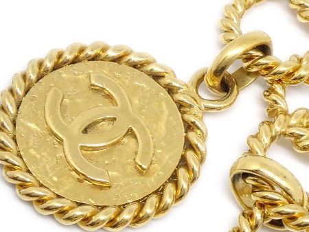 CHANEL 1990 Medallion Gold Chain Belt 25 60515 Hot on Sale