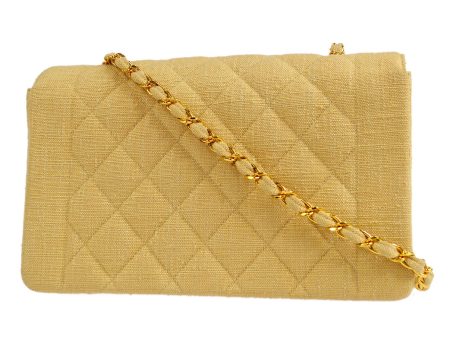 CHANEL 1991-1994 Diana Flap Medium Beige Linen 27239 Sale