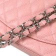 CHANEL * 2004-2005 Classic Double Flap Medium SHW Pink Caviar 88214 Cheap