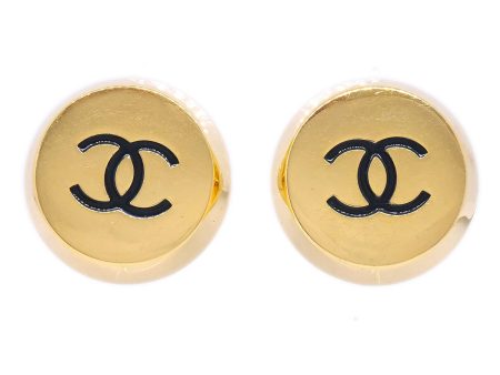 CHANEL 1991 Clip-On Earrings Gold 61982 on Sale