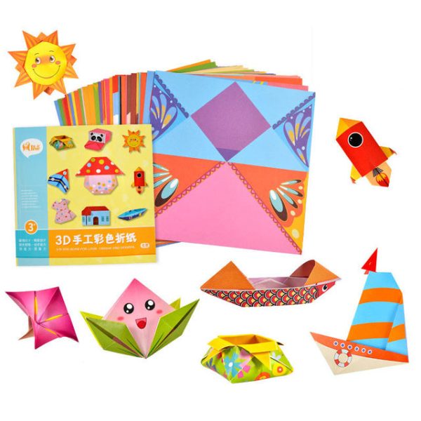 BalleenShiny Baby Toys 3D 54Pages Origami Cartoon Animal Book Toy Kids DIY Paper Art Baby Early Learning Education Toys Gifts Sale