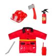 Children Toys Firefighter Clothing Fireman Vest Helmet Water Gun Hydrant Fire Extinguisher Intercom Toys Set Role Play Accessori Discount