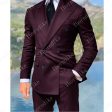 Royal Blue Double Breasted Suits Fashion Men Suits High Quality Custome Homme Terno Slim Fit Masculino Handsome (Jacket+Pants) For Sale