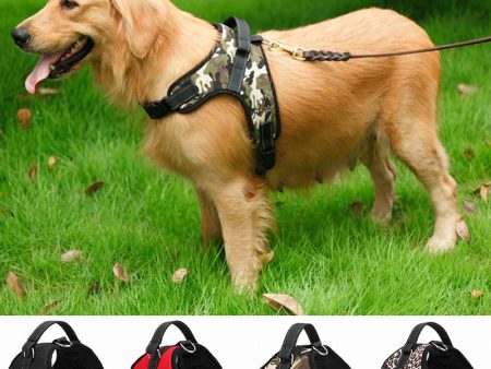 Nylon Heavy Duty Dog Pet Harness Collar Adjustable Padded Extra Big Large Medium Small Dog Harnesses vest Husky Dogs Supplies Online