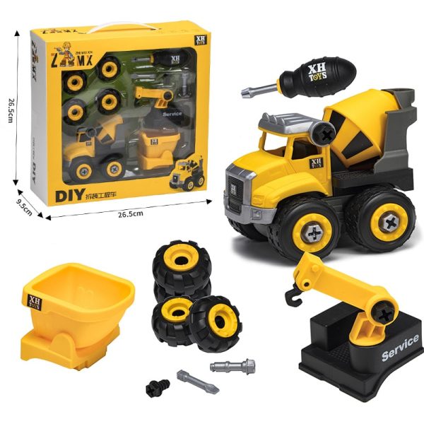 Nut Disassembly Loading Unloading Engineering Truck Excavator Bulldozer Child Screw Boy Creative Tool Education Toy Car Model Supply