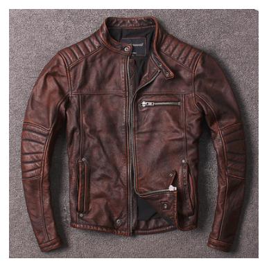 Free shipping.New style mens cowhide clothes,quality biker leather Jacket,fashion black genuine Leather coat.homme slim,sales For Sale