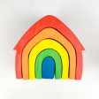 Baby Toys 12Pcs Rainbow Blocks Kids Large Creative Rainbow Building Blocks Wooden Toys for kids Montessori Educational Toy Discount