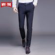 Fashion New High Quality Cotton Men Pants Straight Spring and Summer Long Male Classic Business Casual Trousers Full Length Mid Online now