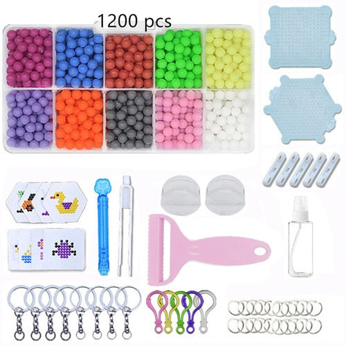 DIY Fuse Beads Magic Water Creative beads set Pen Tweezer Pegboard Kit Accessories Girls Gift kids toys for Children 8 10 years For Sale