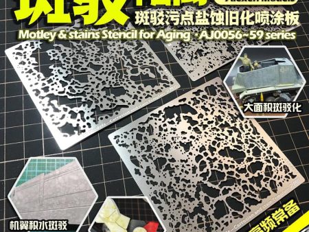 Military Model Motley & Stains Stencil For Aging Stencil Chariot Armor Design Leakage Spray Board Plates Hobby Models Tools For Cheap