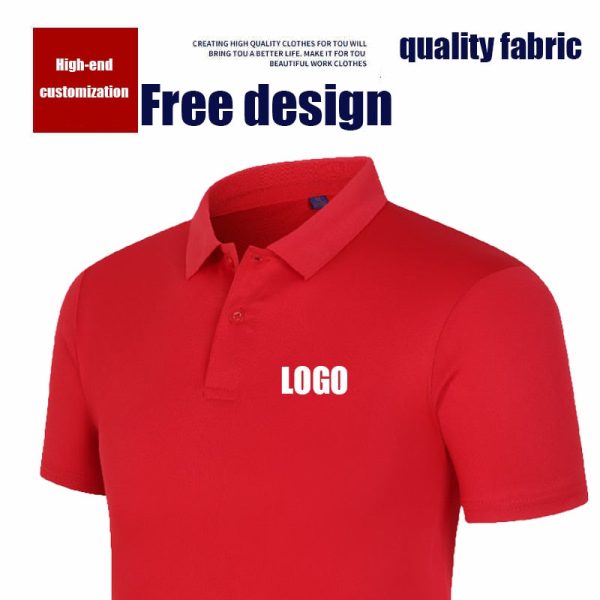 High-end customization POLO shirt custom work POLO short sleeve team high quality quick-drying shirt Adult and children sizes Discount