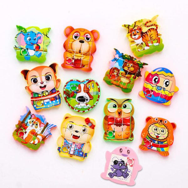 Mini Move Puzzle Toys Birthday Party Favors Gift for Kids Cartoon Puzzles Educational Toys for Children Girl Boy School Rewards For Sale