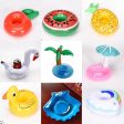 Inflatable toys Coconut tree yellow duck mushroom swan Cup Holder  Water coasters floating drinks cup holders Summer Pool party Hot on Sale