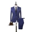 Laamei 2020 New 2 Pieces Business Blazer+Pants Suit Sets Men Autumn Fashion Solid Slim Wedding Set Vintage Classic Blazer Male Hot on Sale