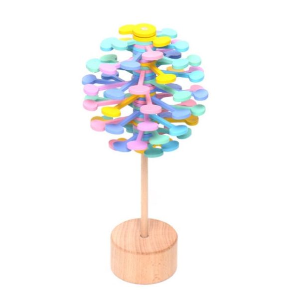 Wooden Obsessive-Compulsive Adult Decompression Stick Artifact Office Decoration Creative Toys Rotating Lollipop Hot! Online Sale