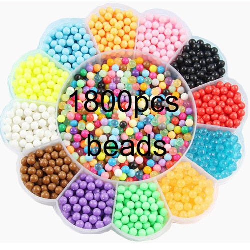 Fuse Beads Magic Water Creative Beads DIY set Pegboard Kit Craft Girls Gift kids toys for Children 8 10 years Pen Tweezer Tool Supply