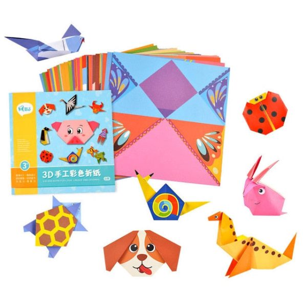 BalleenShiny Baby Toys 3D 54Pages Origami Cartoon Animal Book Toy Kids DIY Paper Art Baby Early Learning Education Toys Gifts Sale