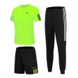 3 Pcs Sets Sports T-Shirt Men s Suits Running Shrits+Sports Shorts+Jogging Pants Mens Sportswear Suit Soccer Play Gym Sets 2020 Online