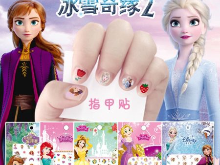 Frozen 2 elsa anna Cartoon Nail Sticker disney princess Sophia Snow White Child Girl Baby Fashion Toys Discount