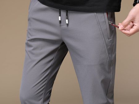 2020 Summer Men Sweatpants Warm thin Pants Loose Elastic Waist Pants Casual Pants Trousers Big Plus Size 38 Fashion