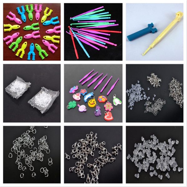 Tools rubber loom bands for children girl gift diy set pendant crochet s buckles Hooks knit tools for weaving lacing bracelet For Sale