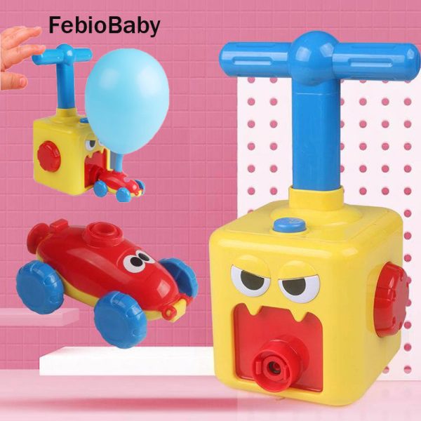 Kids Physical Inertial Power Balloon Toys Car Science Experiment Toy Puzzle Car Balloon Children Early Educational Gift Kit For Cheap