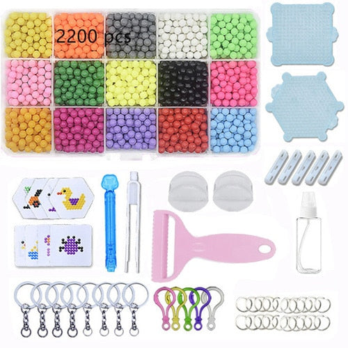 DIY Fuse Beads Magic Water Creative beads set Pen Tweezer Pegboard Kit Accessories Girls Gift kids toys for Children 8 10 years For Sale