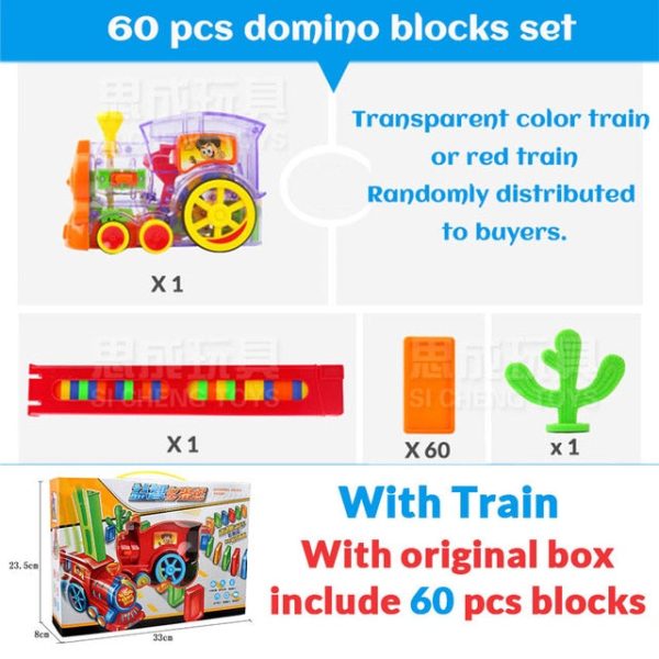 Automatic Laying Domino Brick Train Car Set sound light kids Colorful Plastic Dominoes Blocks Game Toys Set Gift for Girl boys Online now