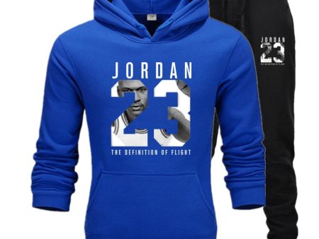 New Men Hoodies Suit Jordan 23 Tracksuit Sweatshirt Suit Fleece Hoodie+Sweat pants Jogging Homme Pullover 3XL Sporting Suit Male For Sale