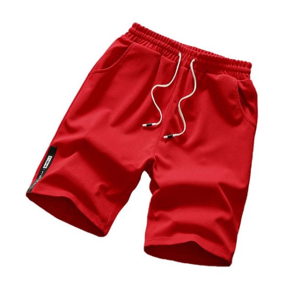 Summer Sports Shorts Men Cotton Quick-drying Swimming trunks Plus Size Casual Beach Shorts Solid Male Loose Drawstring Shorts Online Hot Sale