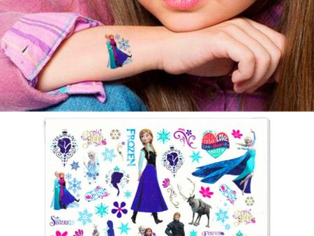 Children Cartoon Temporary Tattoo Sticker Novelty Cosplay Gag Toys for Princess Sofia Elsa Snow White Fans Waterproof 2-3 Days Discount