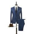 Laamei 2020 New 2 Pieces Business Blazer+Pants Suit Sets Men Autumn Fashion Solid Slim Wedding Set Vintage Classic Blazer Male Hot on Sale