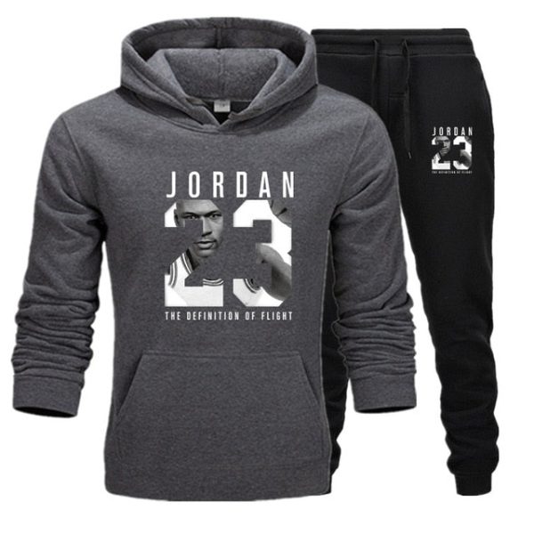 New Men Hoodies Suit Jordan 23 Tracksuit Sweatshirt Suit Fleece Hoodie+Sweat pants Jogging Homme Pullover 3XL Sporting Suit Male For Sale