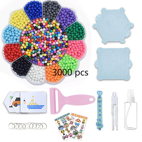 DIY Fuse Beads Magic Water Creative beads set Pen Tweezer Pegboard Kit Accessories Girls Gift kids toys for Children 8 10 years For Sale