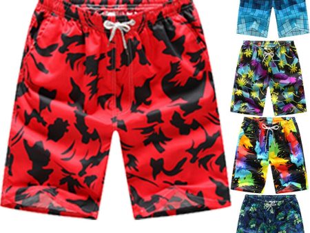 Hot Mens Board Short Print Swimwear Swimsuits Surf Board Beach Wear Male Casual Loose Swim Trunks Shorts Quick Dry For Cheap