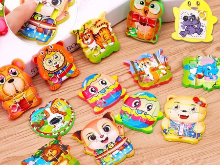 Mini Move Puzzle Toys Birthday Party Favors Gift for Kids Cartoon Puzzles Educational Toys for Children Girl Boy School Rewards For Sale