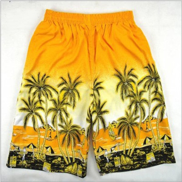 Summer Men Beach Shorts Printed Coconut Palm Tree Casual Board Shorts Swimwear Elastic Waist Quick Dry Short Boxers Online Sale